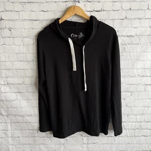 Zyia Active Women's Lounge Boyfriend Long Sleeve Hoodie Black Size XS